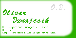 oliver dunajcsik business card